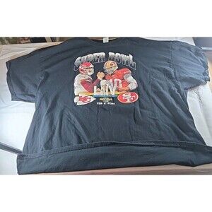 Gildan Super Bowl LIV Men's 3XL T-Shirt NFL 2020 49ers vs. Chiefs Black New